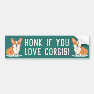 Autocollant De Voiture Miel Si Vous Aimez Le Corgis Vert