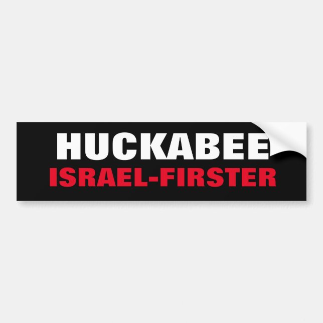 Autocollant De Voiture Mike Huckabee Israel Firster Traitor USA Pollard (Devant)