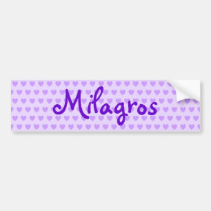 Autocollant De Voiture Milagros en violet