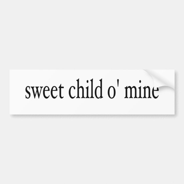 Autocollant De Voiture Mine douce de l'enfant O (Devant)