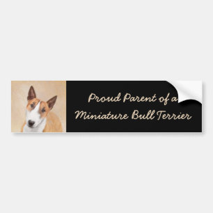 Autocollant De Voiture Miniature Taureau Terrier Peinture - Joli Original