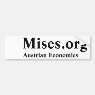 Autocollant De Voiture Mises.org, économie autrichienne