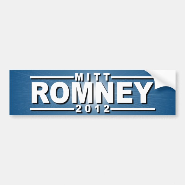 Autocollant De Voiture Mitt Romney 2012 (Devant)