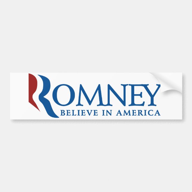 Autocollant De Voiture Mitt Romney 2012 (Devant)