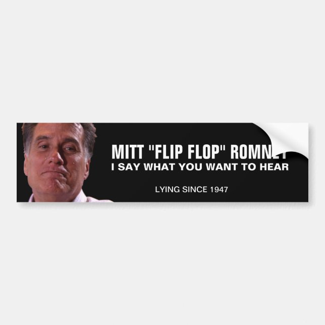 Autocollant De Voiture Mitt Romney - la secousse Flopper (Devant)