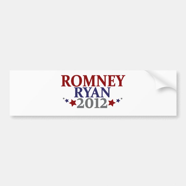 Autocollant De Voiture Mitt Romney Paul Ryan 2012 (Devant)