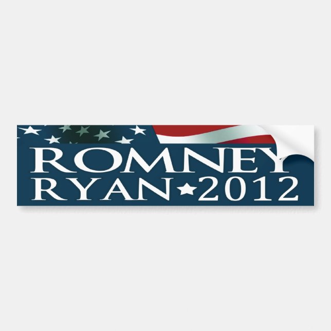 Autocollant De Voiture Mitt Romney Paul Ryan Election 2012 (Devant)
