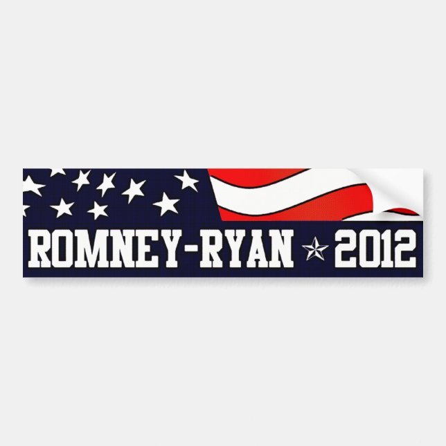 Autocollant De Voiture Mitt Romney Paul Ryan en 2012 (Devant)