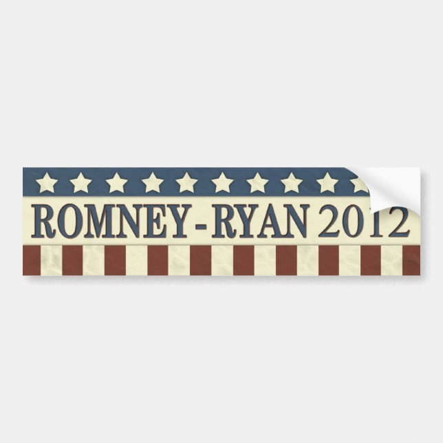 Autocollant De Voiture Mitt Romney Paul Ryan in 2012 (Devant)