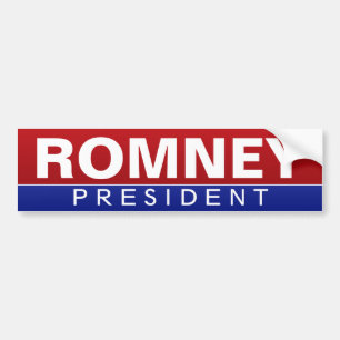 Autocollant De Voiture Mitt Romney pour le président - Design classique