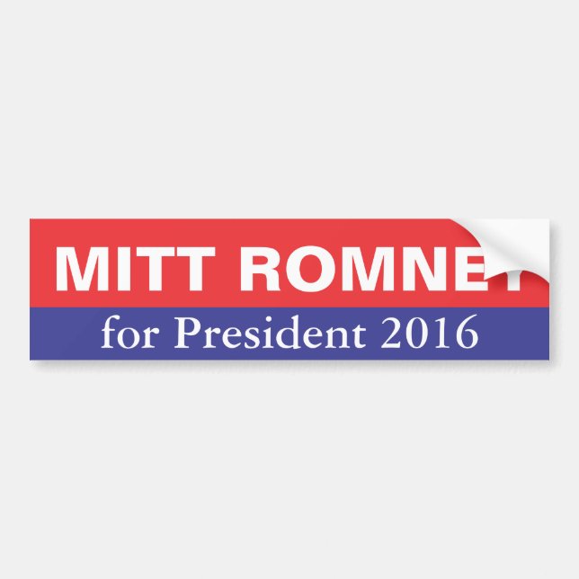 Autocollant De Voiture Mitt Romney pour le président en 2016 (Devant)