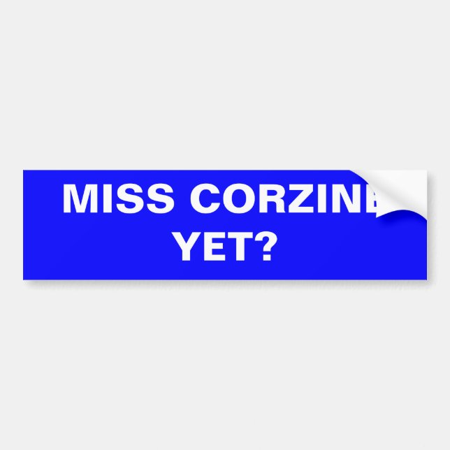 AUTOCOLLANT DE VOITURE MLLE CORZINE YET ? (Devant)