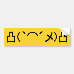 Autocollant De Voiture Mo' Angry Emoticon Japonais Kaomoji