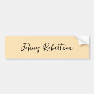 Autocollant De Voiture Moccasin Peachy Jaune Plaine Élégant Professionnel