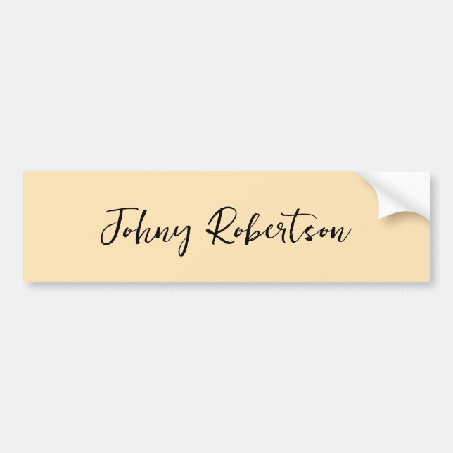 Autocollant De Voiture Moccasin Peachy Jaune Plaine Élégant Professionnel (Devant)