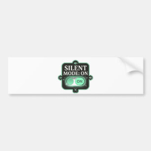 Autocollant De Voiture Mode silencieux activé – Commutateur iOS inspiré