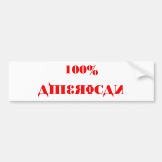 Autocollant De Voiture Modèle de pare-chocs d'Américain de 100%