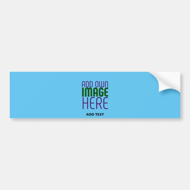 AUTOCOLLANT DE VOITURE MODELE DE TEXTE D'IMAGE BLEU CIEL SWAG ÉDITABLE MO (Devant)