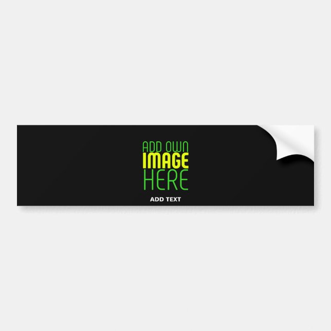 AUTOCOLLANT DE VOITURE MODELE DE TEXTE D'IMAGE NOIRE SIMPLE ET MODIFIABLE (Devant)