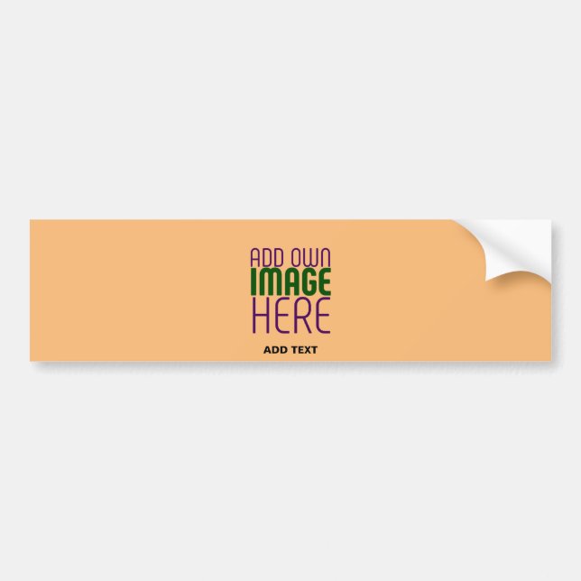 AUTOCOLLANT DE VOITURE MODELE DE TEXTE D'IMAGE ORANGE PECHE ÉDITABLE MODE (Devant)