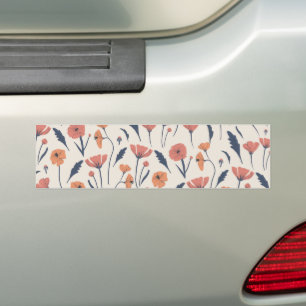 Autocollant De Voiture Modèle floral dessiné à la main