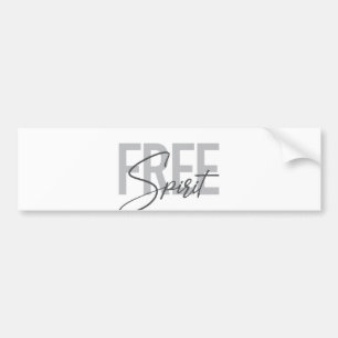 Autocollant De Voiture Modern, simple, cool typography of Free Spirit