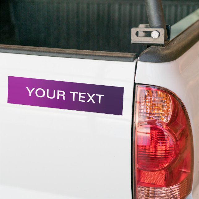 Autocollant De Voiture Moderne Dégradé Violet & Texte Blanc Modifiable (Sur camion)
