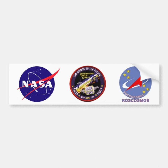 Autocollant De Voiture Modules de Zarya-Unité de l'ISS (Devant)