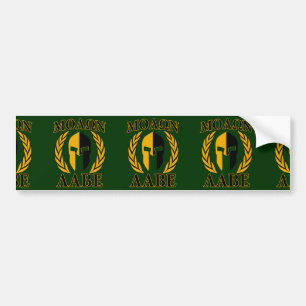 Autocollant De Voiture Molon Labe Spartan Mask Laurels sur Green