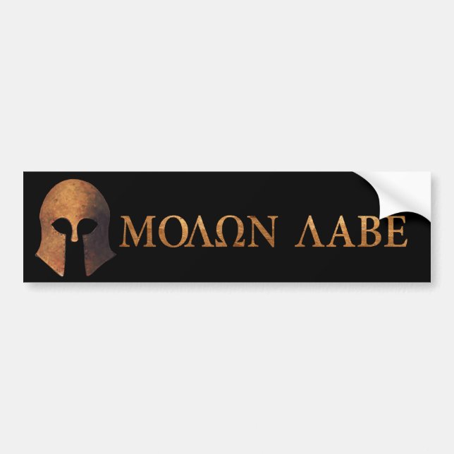 Autocollant De Voiture Molon Labe (venu et obtenez-le) (Devant)
