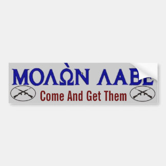 Autocollant De Voiture Molon Labe viennent les obtenir
