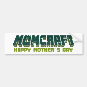 Autocollant De Voiture Momcraft Joyeux Fête des Mères Drôle Joueur Maman