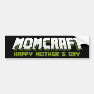 Autocollant De Voiture Momcraft Joyeux Fête des Mères Drôle Joueur Maman