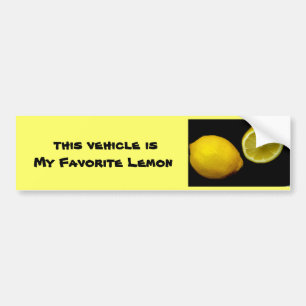 Autocollant De Voiture Mon adhésif pour pare-chocs préféré de citron