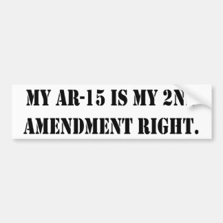 Autocollant De Voiture Mon AR-15 est mon 2ème juste d'amendement