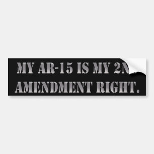 Autocollant De Voiture Mon AR-15 est mon 2ème juste d'amendement