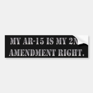 Autocollant De Voiture Mon AR-15 est mon 2ème juste d'amendement