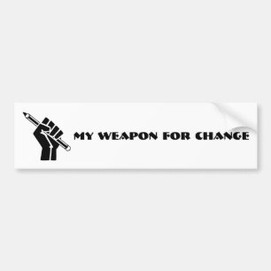 Autocollant De Voiture Mon arme pour le changement