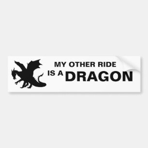 AUTOCOLLANT DE VOITURE MON AUTRE CHEMIN EST UN DRAGON