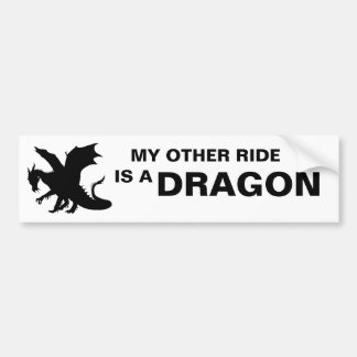 AUTOCOLLANT DE VOITURE MON AUTRE PARCOURS EST UN DRAGON
