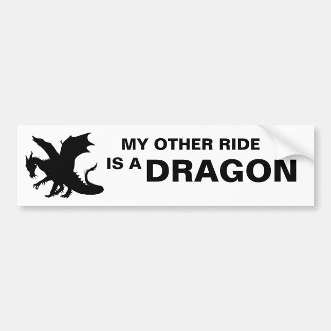 AUTOCOLLANT DE VOITURE MON AUTRE PARCOURS EST UN DRAGON (Devant)