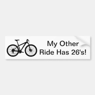 AUTOCOLLANT DE VOITURE MON AUTRE TOUR A 26' VÉLO DE MONTAGNE DE S