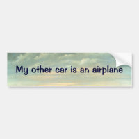 Mon autre voiture est un avion - adhésif pour