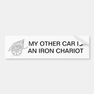 AUTOCOLLANT DE VOITURE MON AUTRE VOITURE EST UN CHAR DE FER
