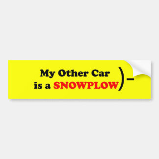 Autocollant De Voiture Mon autre voiture est un CHASSE-NEIGE