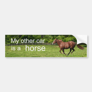 Autocollant De Voiture Mon autre voiture est un cheval