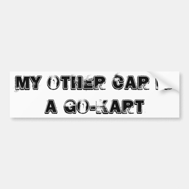 Autocollant De Voiture Mon autre voiture est un kart (Devant)