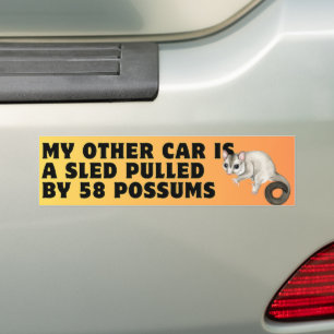 Autocollant De Voiture Mon autre voiture est un traîneau tiré par 58 opos