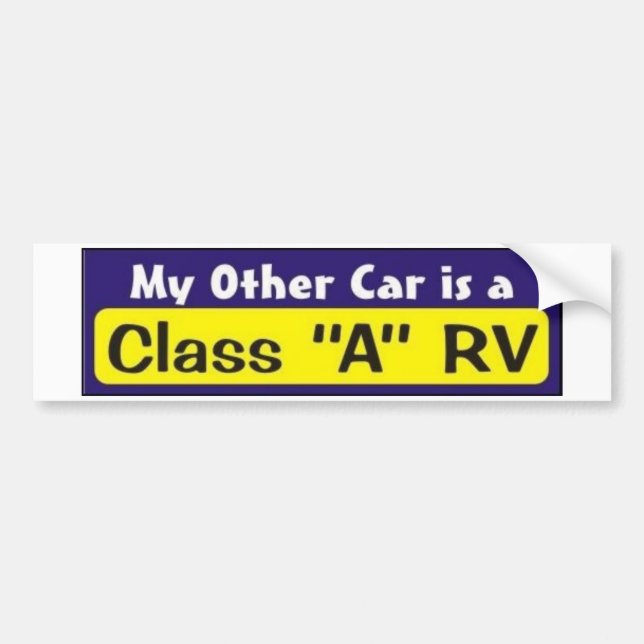 Autocollant De Voiture Mon autre voiture est une classe "A" rv (Devant)