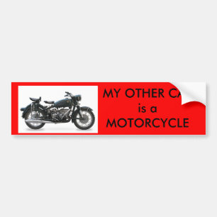Autocollant De Voiture Mon autre voiture est une moto